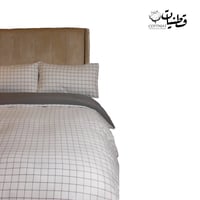 مفرش فندقي قطن - رمادي