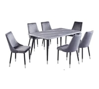 طاولة طعام رخام 6 كرسي