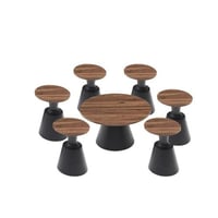 طقم شاي خشب 1+6