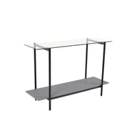 كنسول خشب مع زجاج