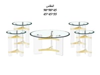 طقم شاي زجاج +اكرليك 1+4