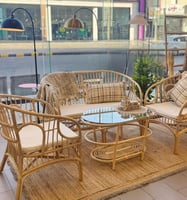 طقم ديانا خيزران طبيعي فاتح لــ 4أشخاص