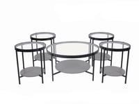 طقم شاي خشب 1+4