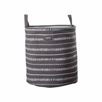 سلة غسيل رصاصي منقط ابيض