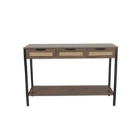 كنسول خشب رتان