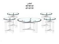 طقم شاي زجاج +اكرليك 1+4