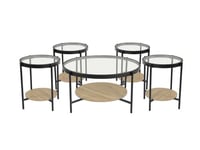 طقم شاي خشب 1+4