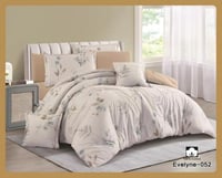 مفرش سرير قطن نفرين 8 قطع Evelyne -052