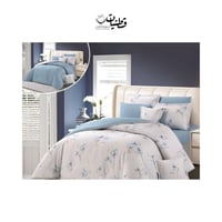 مفرش صيفي مشجر - ازرق - وجهين