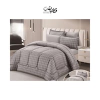 مفرش صيفي - كلاسيك رمادي - وجهين