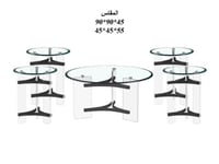 طقم شاي زجاج +اكرليك 1+4