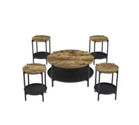 طقم شاي خشب 1+6