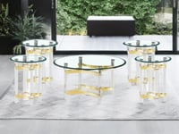 طقم شاي زجاج +اكرليك 1+4