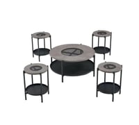 طقم شاي خشب 1+4