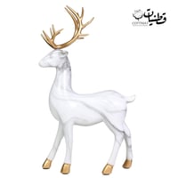 تحفه غزال أبيض رخامي واقف