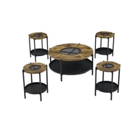 طقم شاي خشب 1+4