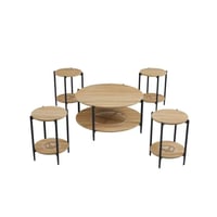 طقم شاي خشب 1+4