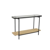 كنسول خشب مع زجاج