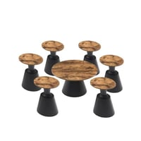 طقم شاي خشب 1+6