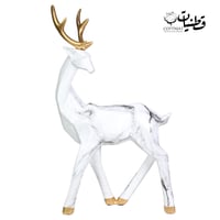 تحفه غزال ابيض رخامي واقف