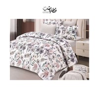 مفرش صيفي مشجر - رمادي - وجهين