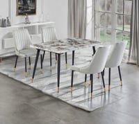 طاولة طعام رخام 4 كرسي