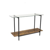 كنسول خشب مع زجاج