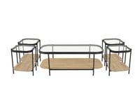 طقم شاي خشب 1+4