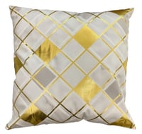 خدادية مربعات ابيض و ذهبي