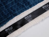 بطانية مخمل و فرو تركواز