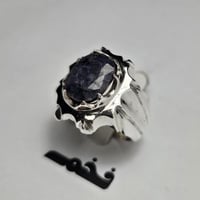 خاتم فضه فخم حجر زفير مميز