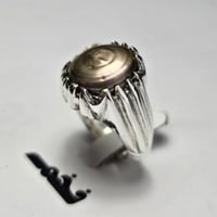 خاتم لولو فضه فخم حجر لؤلؤ نادر فخم