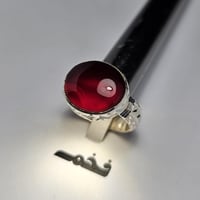 خاتم ملكي فضه فخم حجر عقيق كرزي يماني نادر قريب شف...