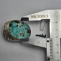 خاتم فضه تحفة فنية حجر فيروز نيشابوري طبيعي نادر ج...