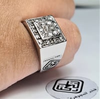 خاتم فضه فخم تصميم فاخر مرصع بالزركون اللامع