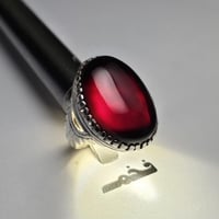 خاتم فضه فخم حجر عقيق شفة العبد يماني طبيعي بعرق ز...