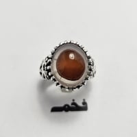 خاتم فضه حجر عقيق يماني سليماني نادر طبيعي