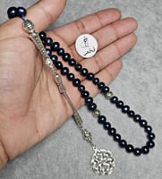 مسباح لولو طبيعي زراعي فخم سبحة لؤلؤ لون مميز و نا...