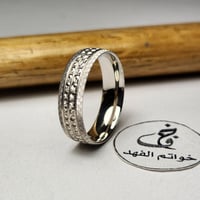 دبلة فضه عيار 925 مميزة مقاس 9