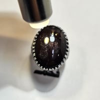 خاتم مطلي فضه حجر عقيق مقاس الخاتم 10 امريكي