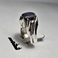 خاتم فضه فخم حجر زفير مميز