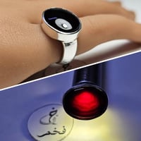 خاتم شفة العبد اليماني النادر فضه ملكي فخم حجر طبي...