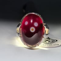 خاتم فضه نادر بحجر عقيق سليماني شفة عبد مصور ومهيب...