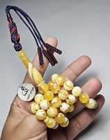 مسباح بكلايت بلجيكي فخم لون الكهرمان شكة تفصيل يدو...