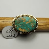 خاتم فضه تصميم فخم نقش يدوي حجر فيروز نيشابوري اير...