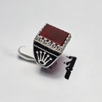 خاتم فضه تصميم رولكس فخم مقاس 5 امريكي