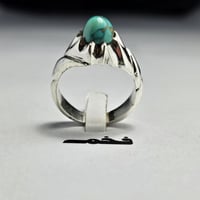 خاتم فضه فخم حجر فيروز نيشابوري طبيعي نادر