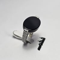 خاتم ملكي فضه تصميم فخم فص اسود مميز