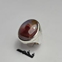 خاتم فضه نادر حجر عقيق يماني طبيعي مصور عين نادر ج...