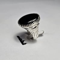 خاتم فضه فخم حجر عقيق شفة العبد يماني طبيعي نادر